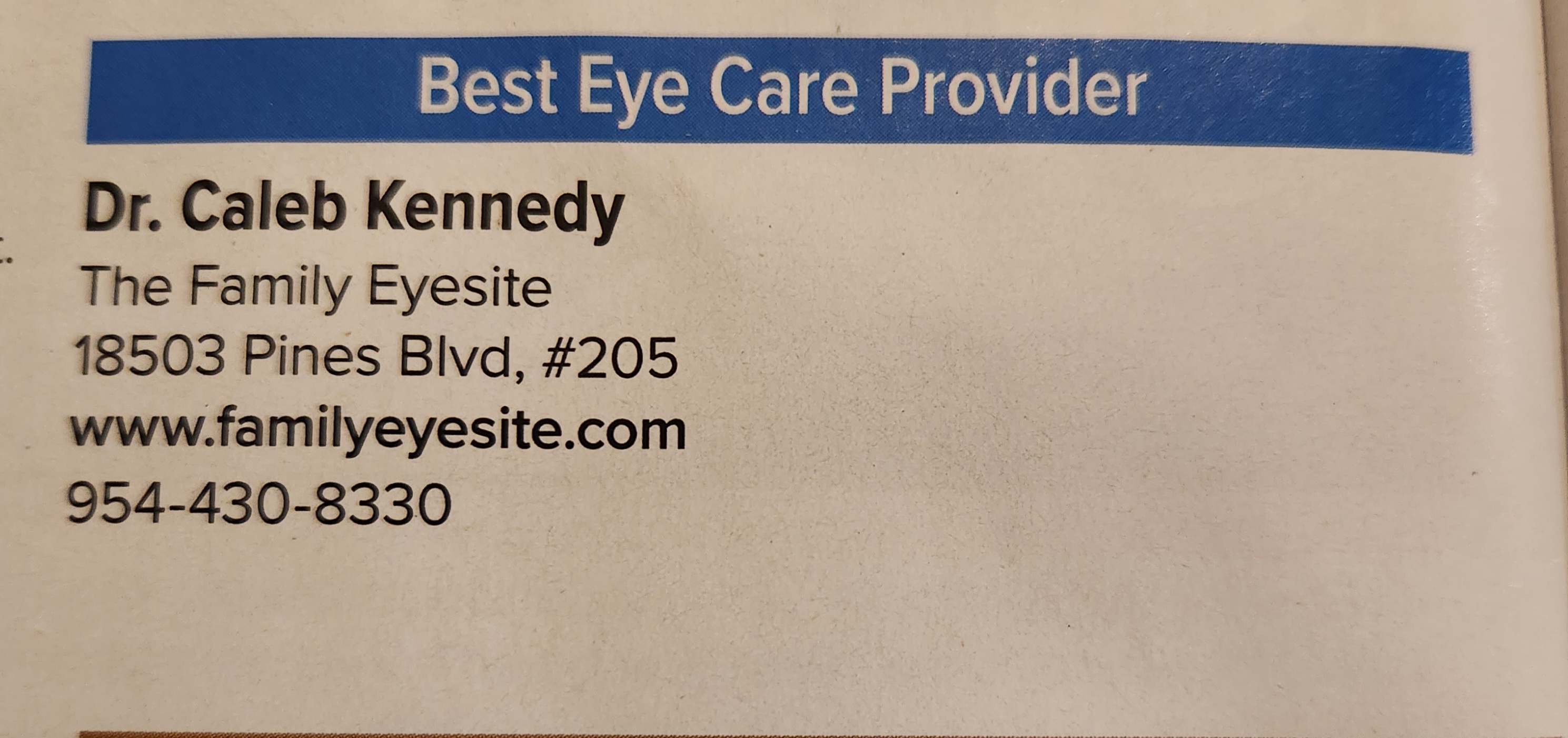 best eye care provider caleb kennedy